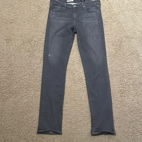 AG Adriano Mens Goldschmied Harper Slim Straight Jeans Dark Gray Denim Size 30R - Picture 1 of 6
